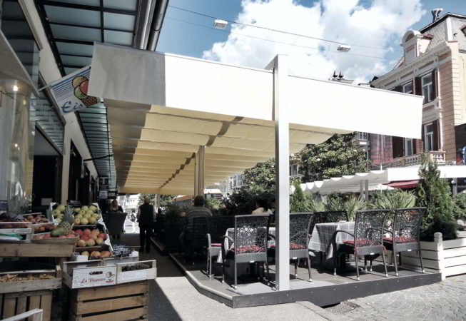 ombrellone pergola dehors ombra caffe merano 12m