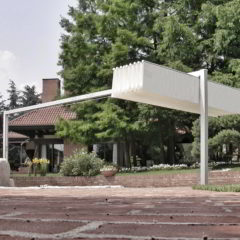 ombrellone pergola piscina giardino scorrevole retrattile