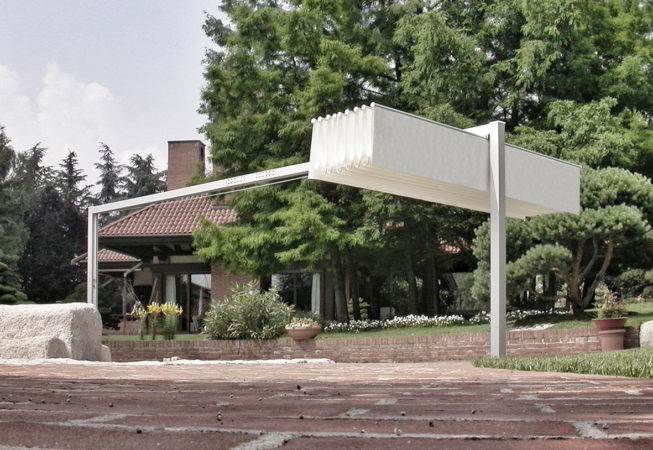 ombrellone pergola piscina giardino scorrevole retrattile