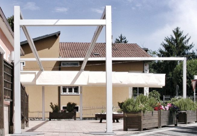 ombrellone pergola maxi scorrevole retrattile pacchetto su misura