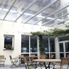 ombrellone pergola retrattile winter garden serra scorrevole impermeabile