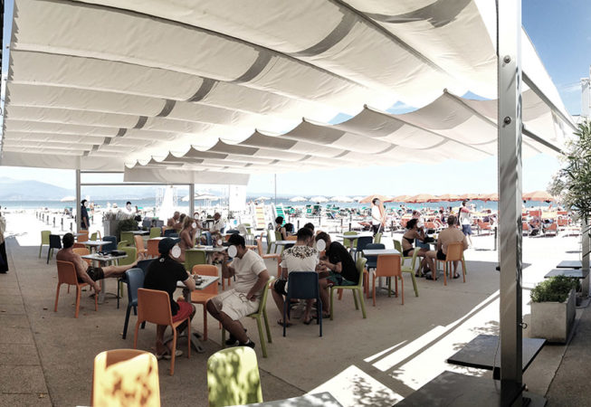 ombrellone pergola maxi gigante dehors spiaggia