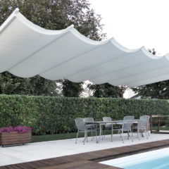 ombrellone pergola piscina giardino policarbonato led