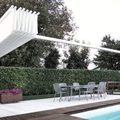 ombrellone pergola piscina giardino scorrevole pacchetto policarbonato